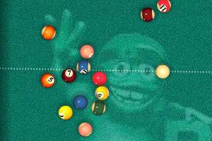 好玩的双人桌球flash小游戏_核弹头双人桌球游