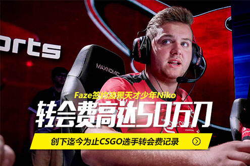 FaZe签约Niko50万刀 创CSGO选手转会纪录