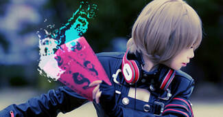 韩国美女COS 性感短发咒术师