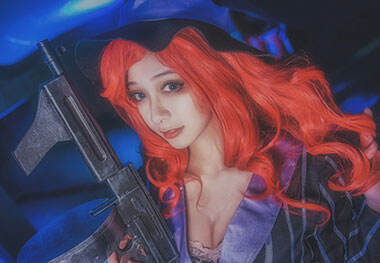 御姐型赏金猎人COS 想要尝尝双枪的威力吗