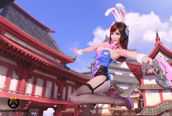 复旦校花龚叶轩COS《守望先锋》美貌D.VA
