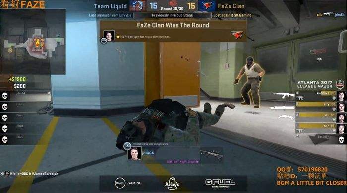 E-Major小组赛第三轮:赛点不胜 液体负FaZe