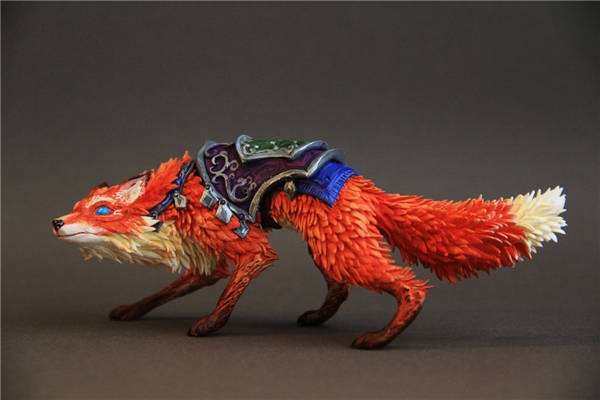 工艺品级别粘土作品欣赏 魔羽角鹰兽坐骑 