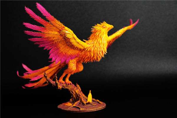 工艺品级别粘土作品欣赏 魔羽角鹰兽坐骑 