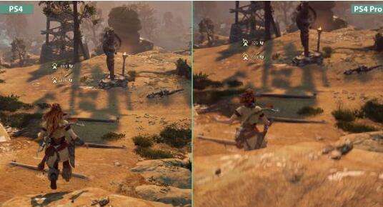 地平线黎明时分ps4pro与ps4版对比 画质更惊艳