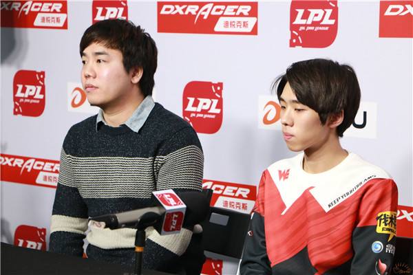 WE赛后群访:我们的阵容拿得更好一点 我们的选手也打得好