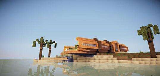 我的世界海岛别墅展示 一座有设计感的别墅