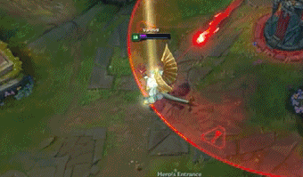 #点击图片播放gif# 上面的测试是防御塔将要攻击加里奥的时候开启大招