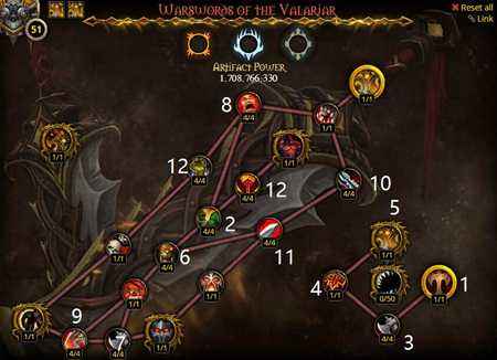 7.2魔兽世界战士神器特质加点 输出求生向