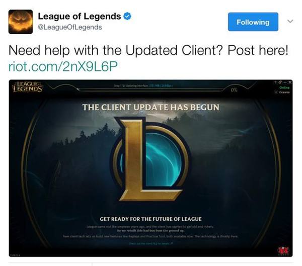拳头强推LOL新版客户端 遭北美网友疯狂吐槽