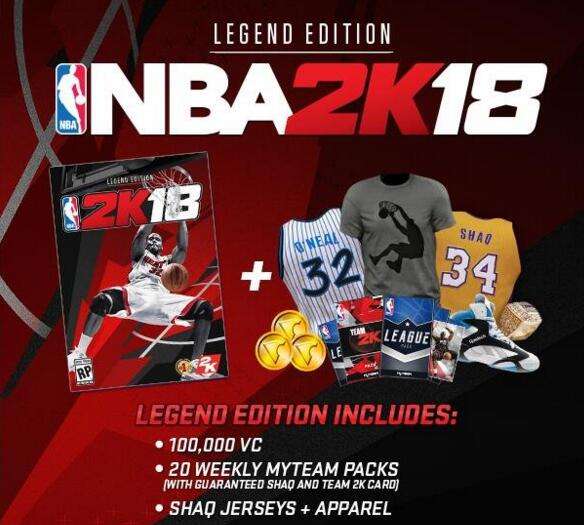 199元的《NBA2K18》现已开放预购 奥尼尔封面！