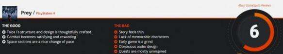 《掠食》GameSpot 6分 故事薄弱任务平庸