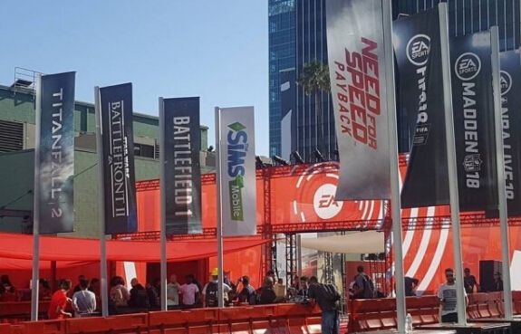 E3展现场照片一览：EA试玩体验区机器超多