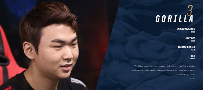 2017全球总决赛20强选手公布 小虎荣登LPL榜首