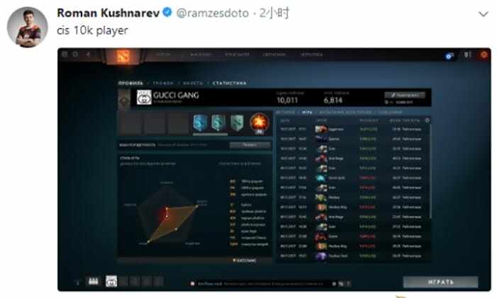 666!《DOTA2》第四名天梯分超过1万选手出炉