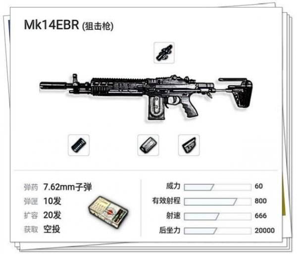 绝地求生Mk14和SKS对比 吃鸡Mk14枪械伤害分析