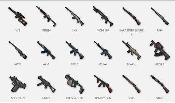 绝地求生所有武器大全 吃鸡武器配件载具