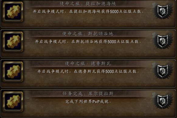 赏金猎人与刺客 8.0新增战争模式成就分析