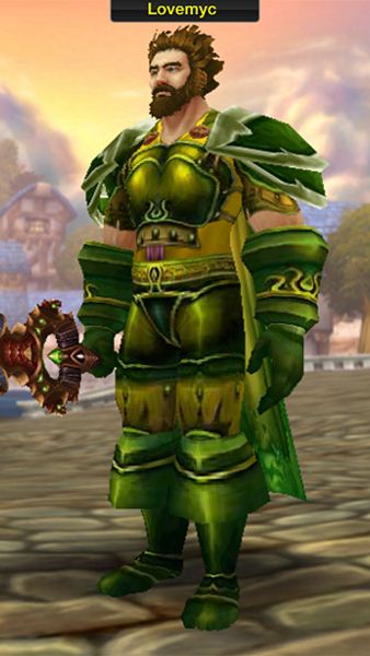魔兽世界板甲小众幻化 绿色的森林战士