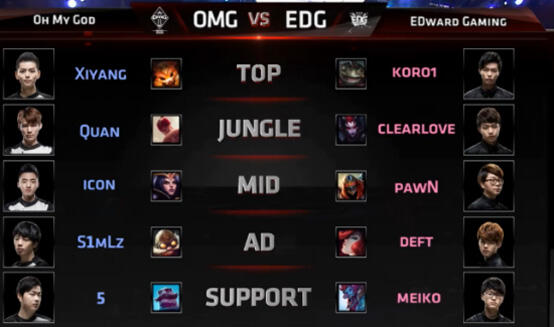 EDG全力以赴 硬战不输运筹稍欠OMG遗憾告负
