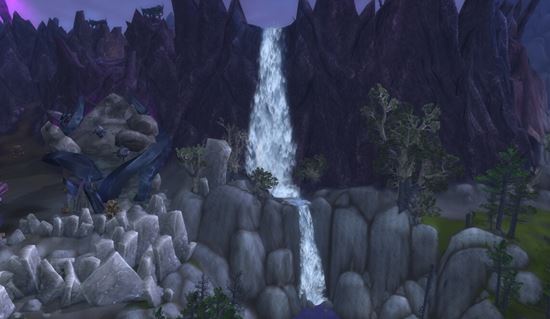魔兽世界卡兹莫丹地区的瀑布美景一览
