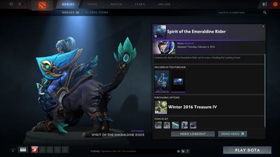 Dota2冬季赛珍藏套装4上线 珍藏套装预览