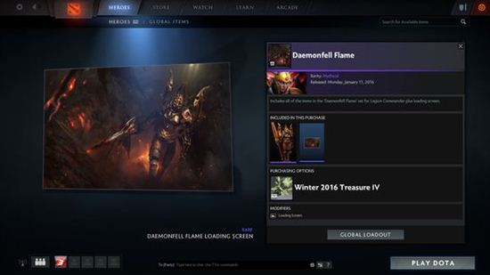 Dota2冬季赛珍藏套装4上线 珍藏套装预览