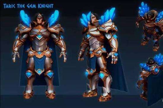 lol宝石骑士重做模型原画预览:新模型帅一脸