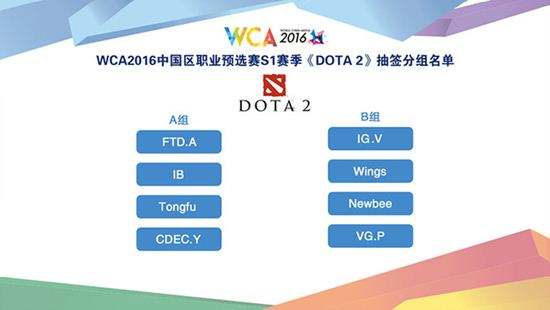 WCA2016 Dota2中国职业预选赛S1前瞻分析