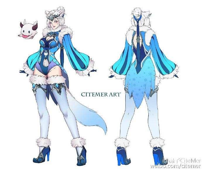 阿狸冰雪节皮肤来袭——原来是网友自制