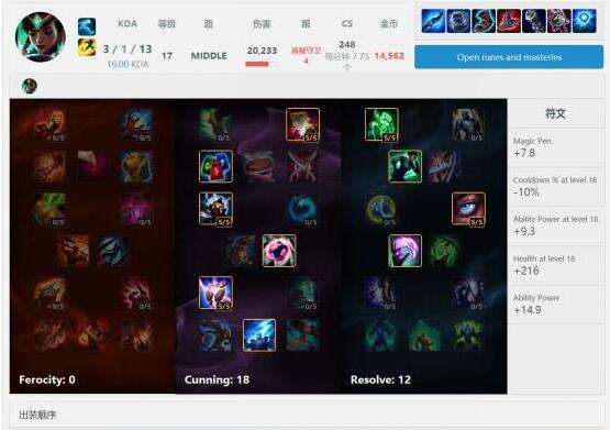 lol天启者S6符文天赋推荐 S6扇子妈出装教学