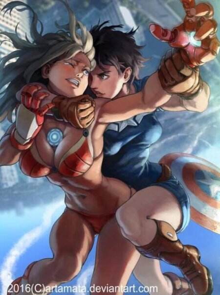 女版美队钢铁侠互撕 《美队3》创意海报赏(2)