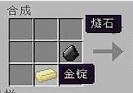 我的世界黄金打火石怎么合成？