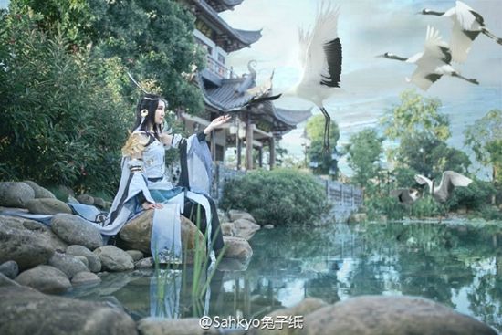 剑网3纯阳同人唯美cos 秦风道姑美如画