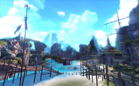 剑灵白鲸湖战场实拍美景欣赏 水月风景美如画