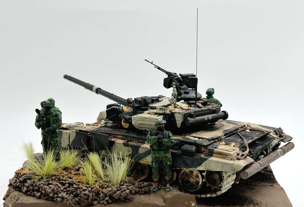 俄罗斯T-90主战坦克精美模型作品欣赏