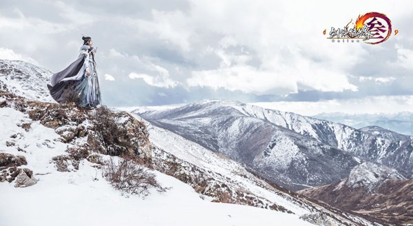 剑网3纯阳道姐雪山旅拍 雪山美人纯如画