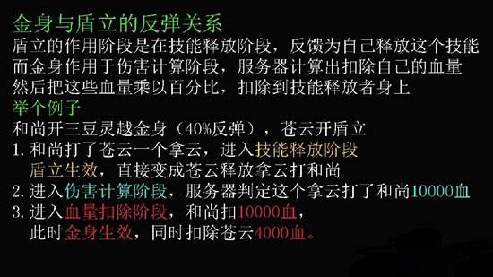 《剑网3》关于盾立与金身反弹的机制攻略