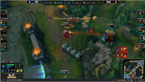 羊驼状态爆表轰炸下路 维克托无解输出击败GT