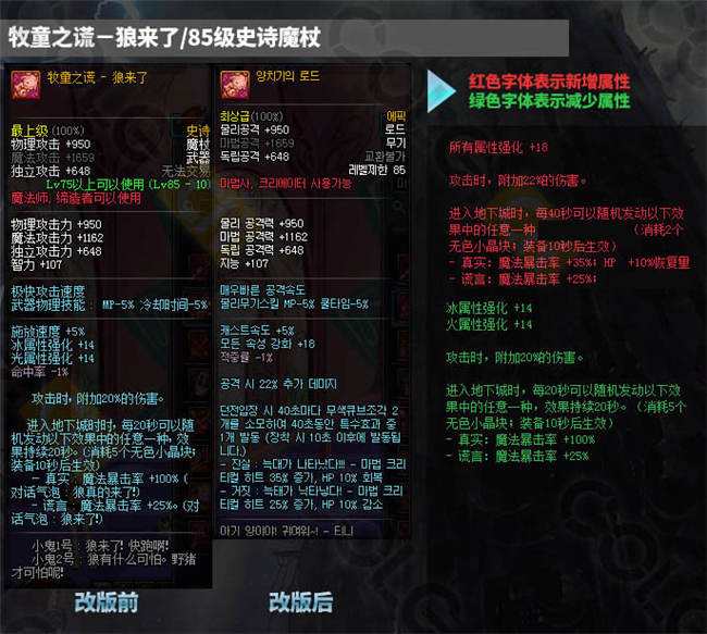 dnf韩服史诗ss改版最终版 最新史诗武器改动