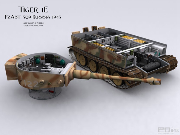 虎虎虎 坦克世界虎王内部3D结构图集赏