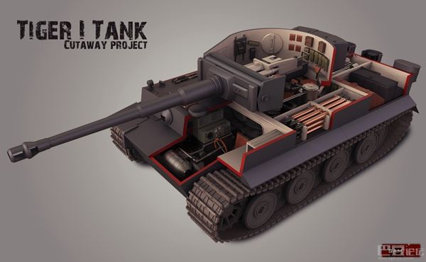 虎虎虎 坦克世界虎王内部3D结构图集赏