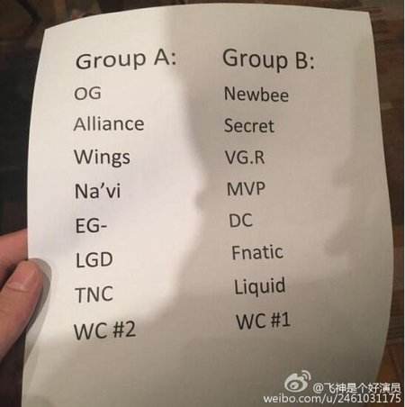 内部爆料 《DOTA2》TI6小组赛分组情况