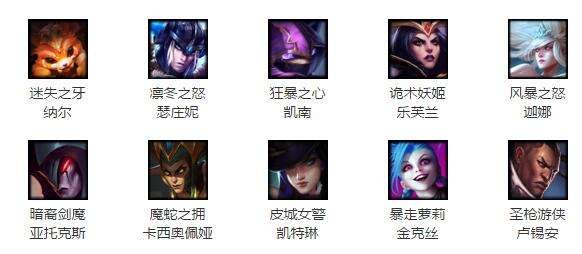 lol8月12日本周免费英雄：萝莉携手蛇女归来