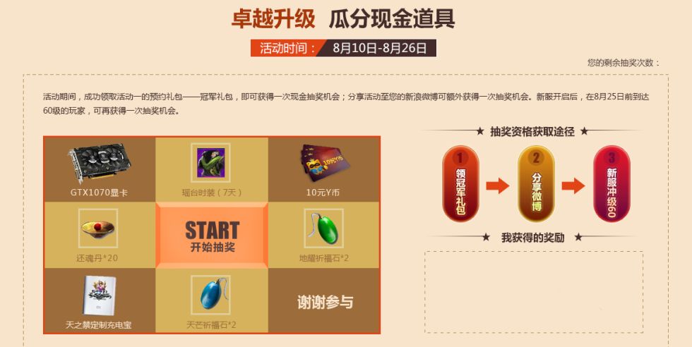 天之禁新服卓越预创角 今日10点准时开启