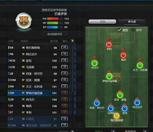 FIFA Online3 适合世界级玩家巴萨套打法