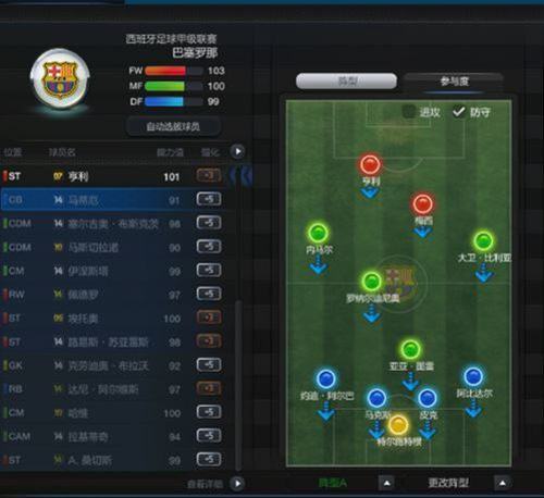 FIFA Online3 适合世界级玩家巴萨套打法