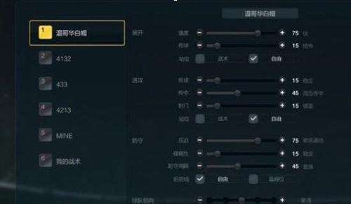 FIFA Online3经理人传奇战术版推荐