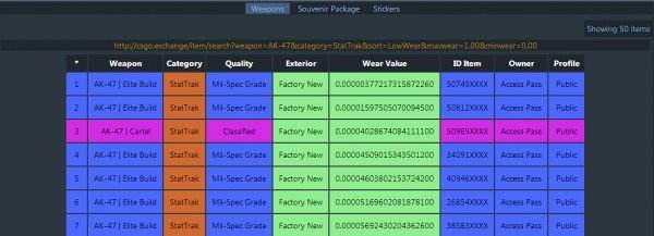 csgoexchange磨损网 csgo皮肤磨损查询教程