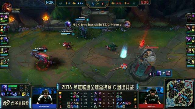 EDG节奏全无中上爆炸 H2K岳伦雷电法王无解